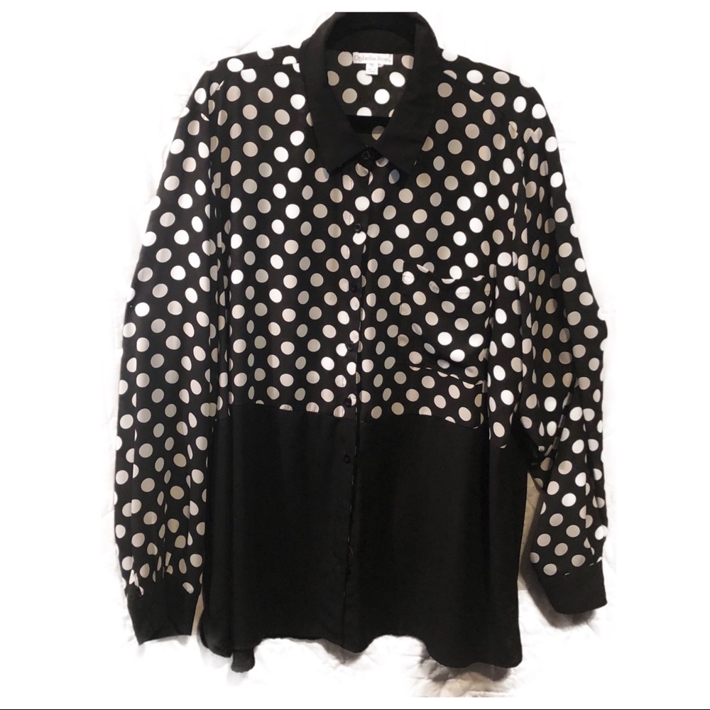 Black and White Blouse